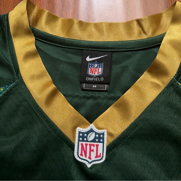 Nike On Field Jersey Mens Size 44 NFL Green Bay Packers Aaron Rodgers Green NWT - Picture 6 of 7